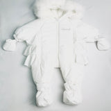 BIMBALO WHITE PADDED SNOW SUIT