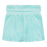 Juicy Couture Aqua Blue Juicy Fold Over Shorts