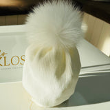 BIMBALO KNITTED CREAM HAT