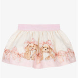 MONNALISA PUPPY PRINT SKIRT