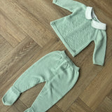 PAZ 2 PIECE POWDER GREEN AND CREAM SET