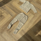 PAZ 2 PIECE LIGHT BROWN AND BEIGE SET