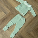 PAZ 2 PIECE POWDER GREEN AND CREAM SET
