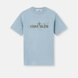 STONE ISLAND BLUE LOGO T SHIRT