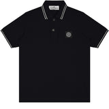 STONE ISLAND BLACK POLO SHIRT