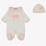 MONNALISA BOW BABY GROW AND HAT SET