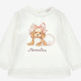 MONNALISA LONG SLEEVE PUPPY TOP