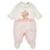 MONNALISA CREAM PUPPY BABY GROW