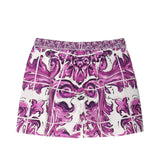 DOLCE & GABBANA PURPLE PRINT SHORTS