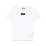 BALMAIN WHITE LOGO PATCH T SHIRT
