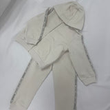 BALMAIN BEIGE LOGO BAND BOYS TRACKSUIT