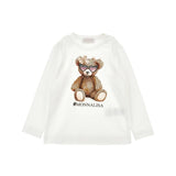 MONNALISA LONG SLEEVED TEDDY BEAR T SHIRT