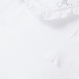 MONNALISA WHITE EMBELLISHED BLOUSE