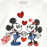 MONNALISA MINNIE AND MICKEY MOUSE LONG SLEEVED T SHIRT