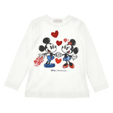 MONNALISA MINNIE AND MICKEY MOUSE LONG SLEEVED T SHIRT