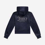 Juicy Couture Navy Diamante Zip Up