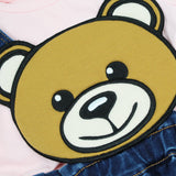 Moschino Teddy Pinafore Pink/Denim