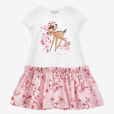 Monnalisa Frill Hem Bambi Dress