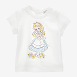 Monnalisa White Alice In Wonderland T-Shirt