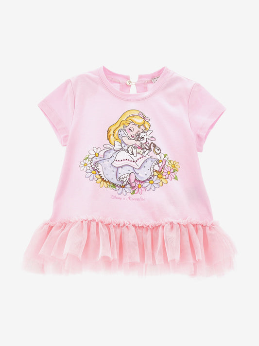 Monnalisa Pink Alice In Wonderland T-Shirt