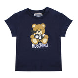 Moschino Navy T-Shirt Tedd Logo Baby