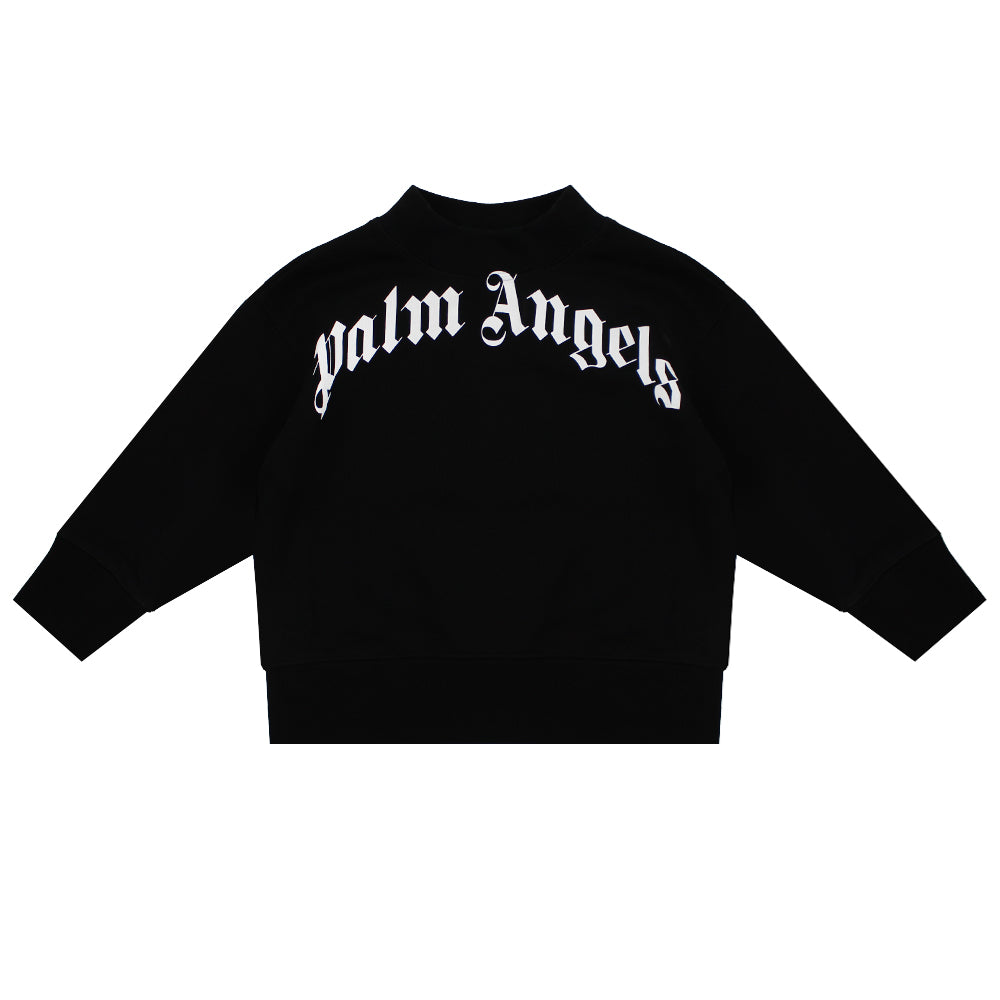 Palm Angels Classic Curved Logo Sweatshirt Black