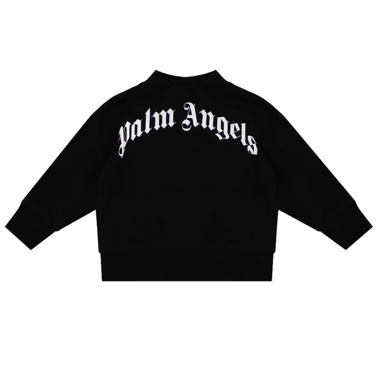 Palm Angels Classic Curved Logo Sweatshirt Black