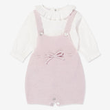 PAZ KNITTED DUNGAREES AND ROMPER SET