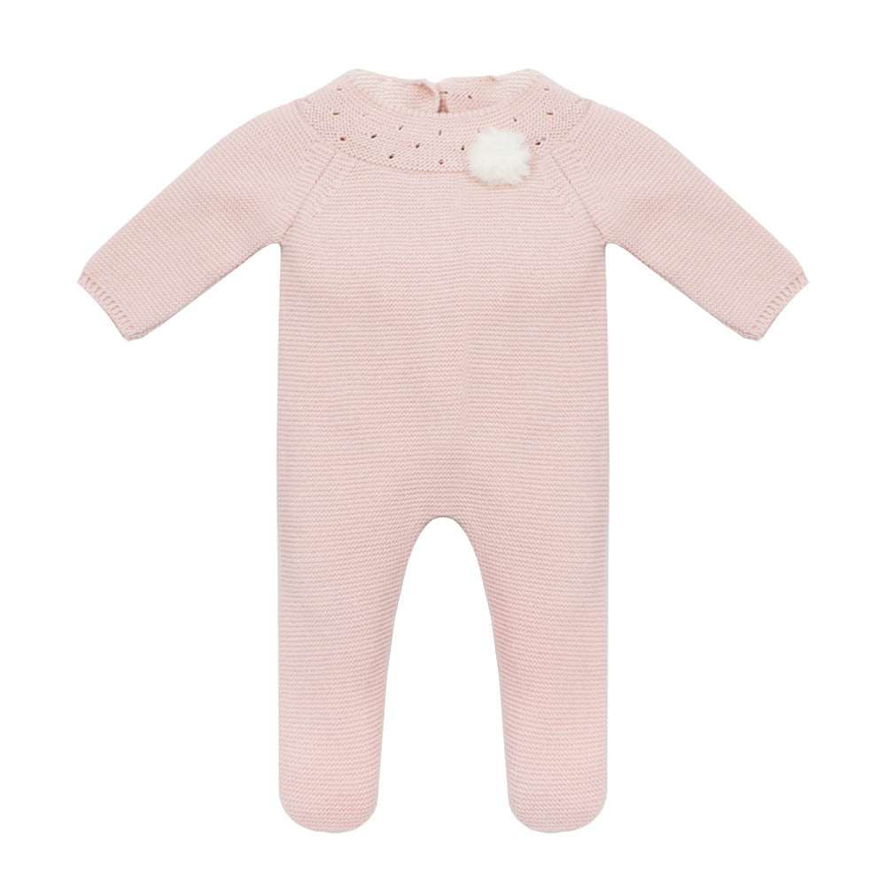 Pangasa Knitted Pink Pom Pom Romper