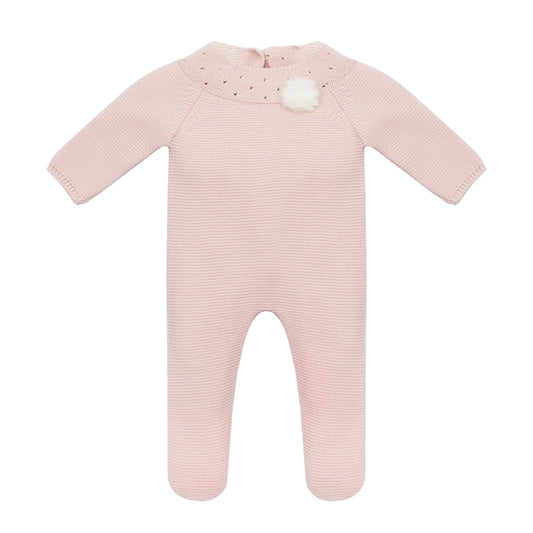 Pangasa Knitted Pink Pom Pom Romper