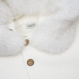 Pangasa Cream Fur Knitted Jacket