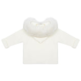 Pangasa Cream Fur Knitted Jacket