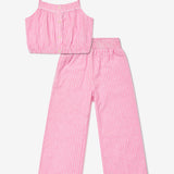 Ralph Lauren Pink Girls Stripe Trouser Set