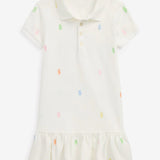 Ralph Lauren White Multicoloured Logo Print Dress
