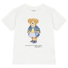 Ralph Lauren White Bear Logo Cropped T-Shirt