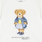 Ralph Lauren White Bear Logo Cropped T-Shirt