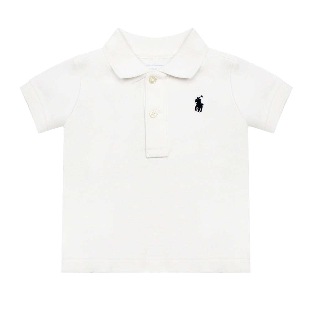 Ralph Lauren White Baby Polo