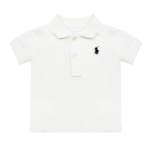 Ralph Lauren White Baby Polo