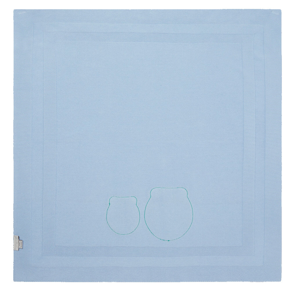 Stella McCartney Light Blue Frog Blanket