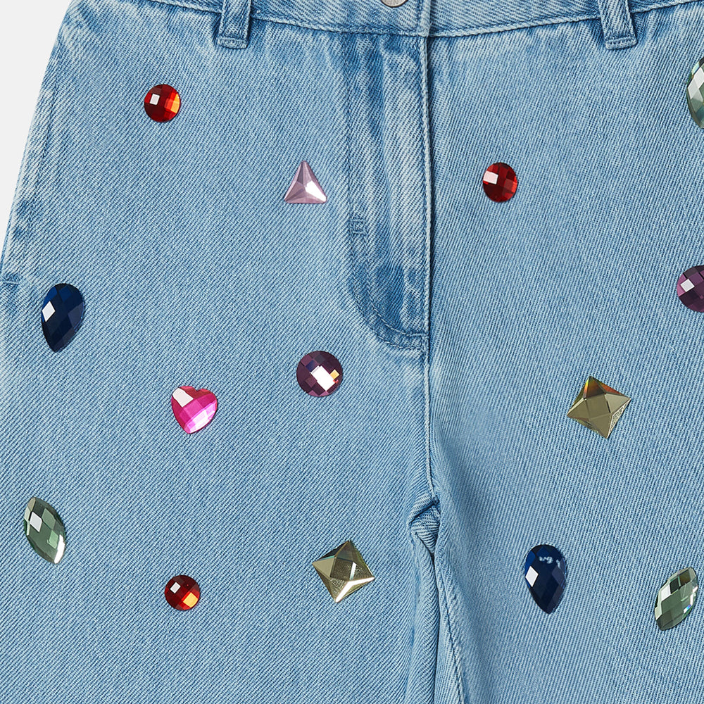 Stella McCartney Jewelled Light Blue Jeans