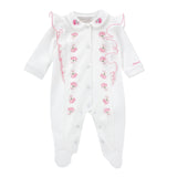 Monnalisa White Rose Babygrow