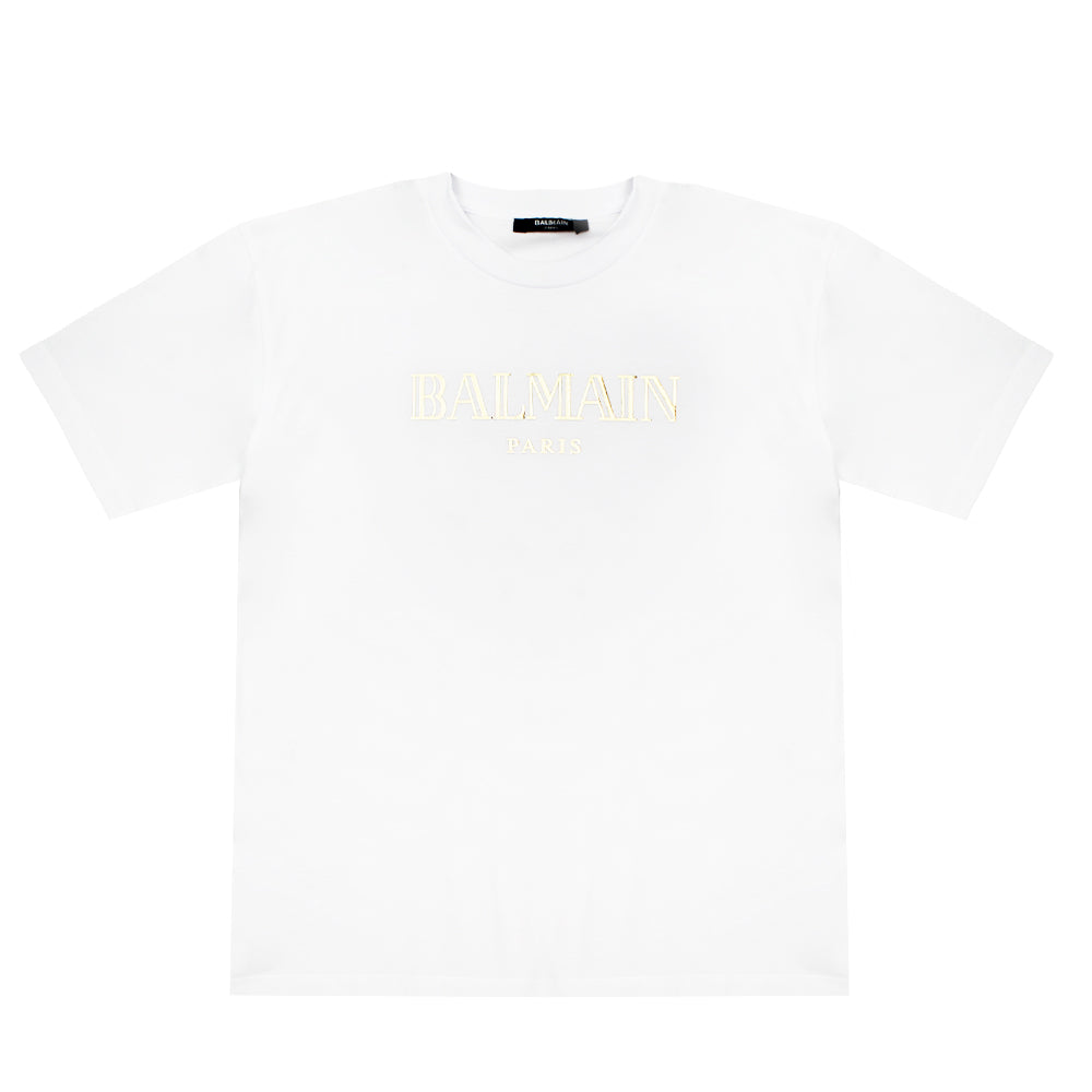 Balmain Gold Logo T-Shirt