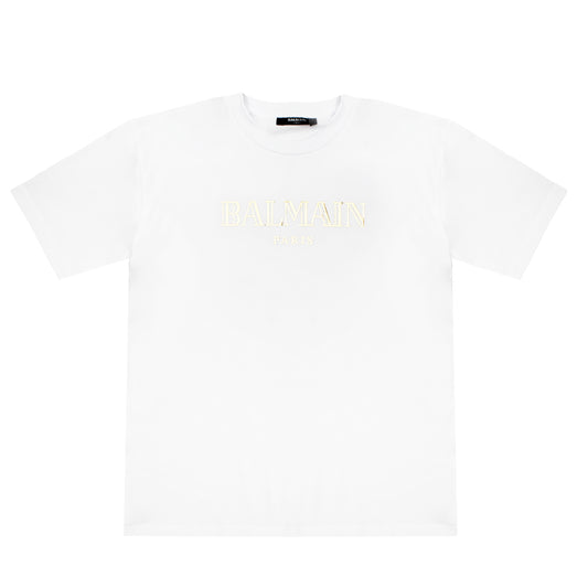 Balmain Gold Logo T-Shirt