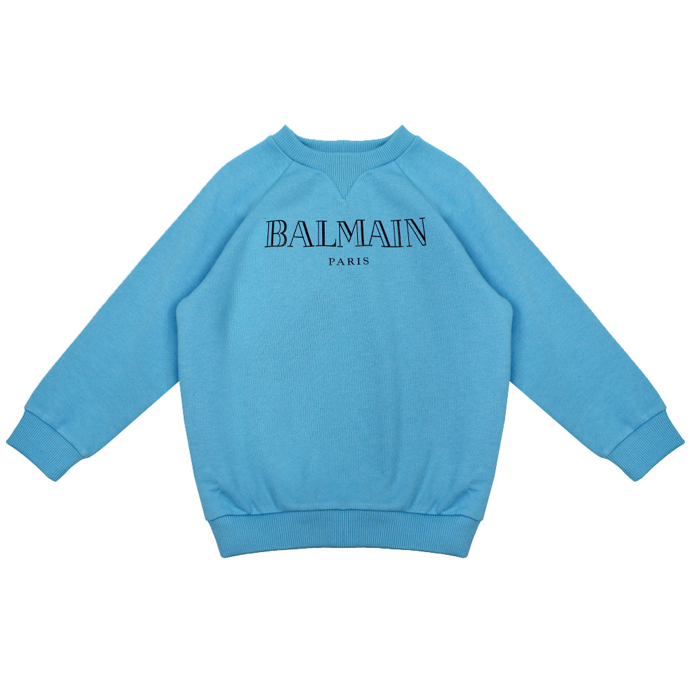 Balmain Azure Blue Sweatshirt