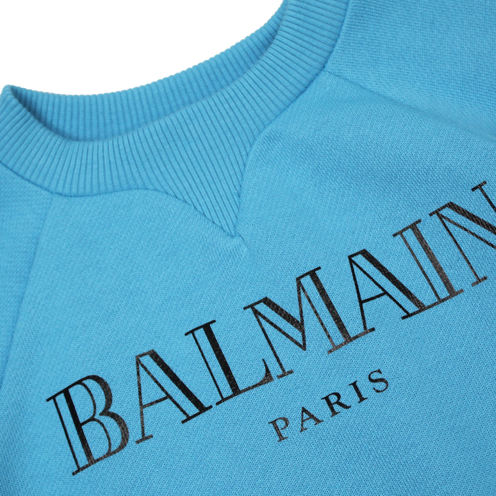 Balmain Azure Blue Sweatshirt