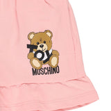 Moschino Pink Teddy Logo Frill Shorts