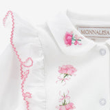 Monnalisa White Rose Babygrow