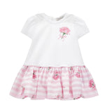 Monnalisa Rose Stripe Dress