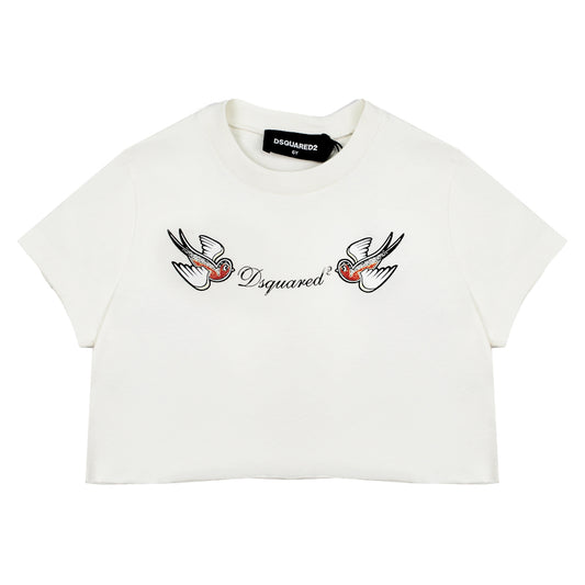 Dsquared2 Birds Logo Cropped Top