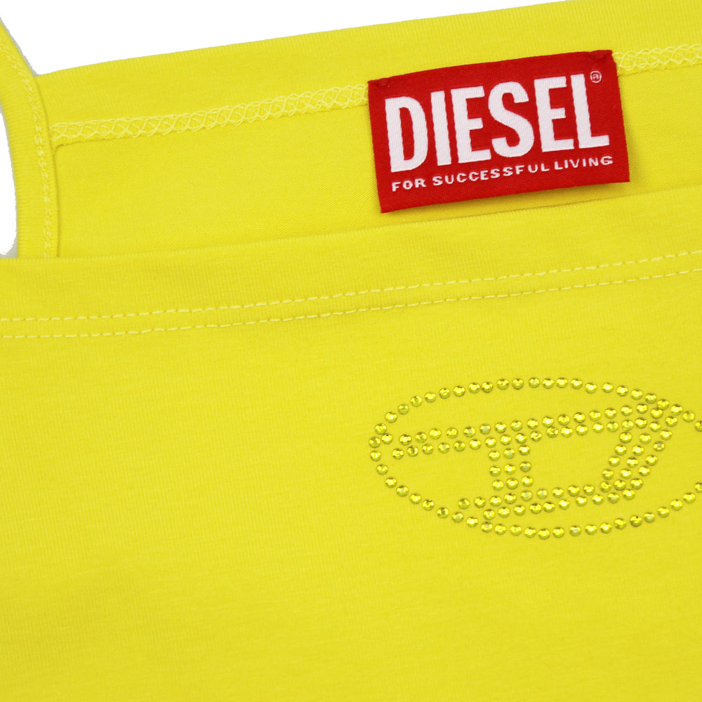 Diesel Lemon Diamonte Cropped Top